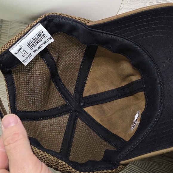 Nine Line Apparel Dropline Snapback Trucker Hat Distressed Brown - Picture 7 of 9